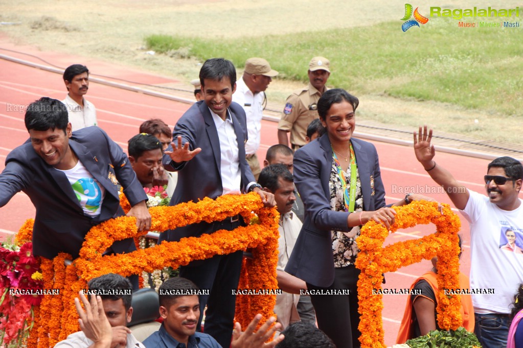 Grand Felicitation to Rio Olympics Silver Medalist PV Sindhu at Gachibowli Stadium