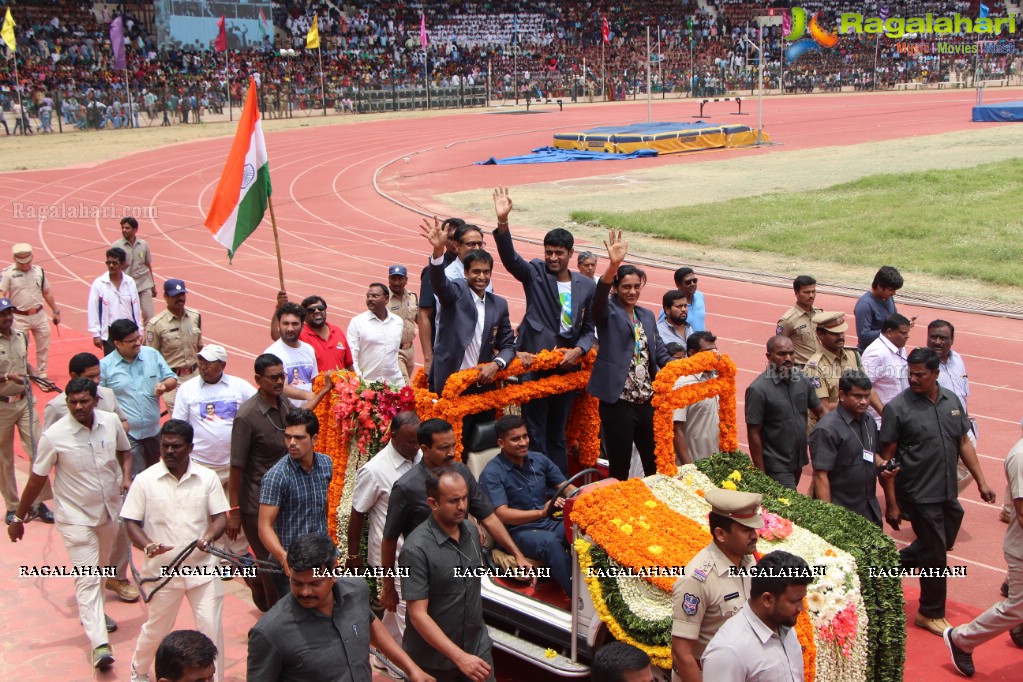 Grand Felicitation to Rio Olympics Silver Medalist PV Sindhu at Gachibowli Stadium