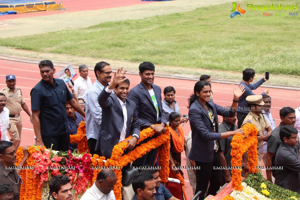 Grand Felicitation to Rio Olympics Silver Medalist PV Sindhu at Gachibowli Stadium