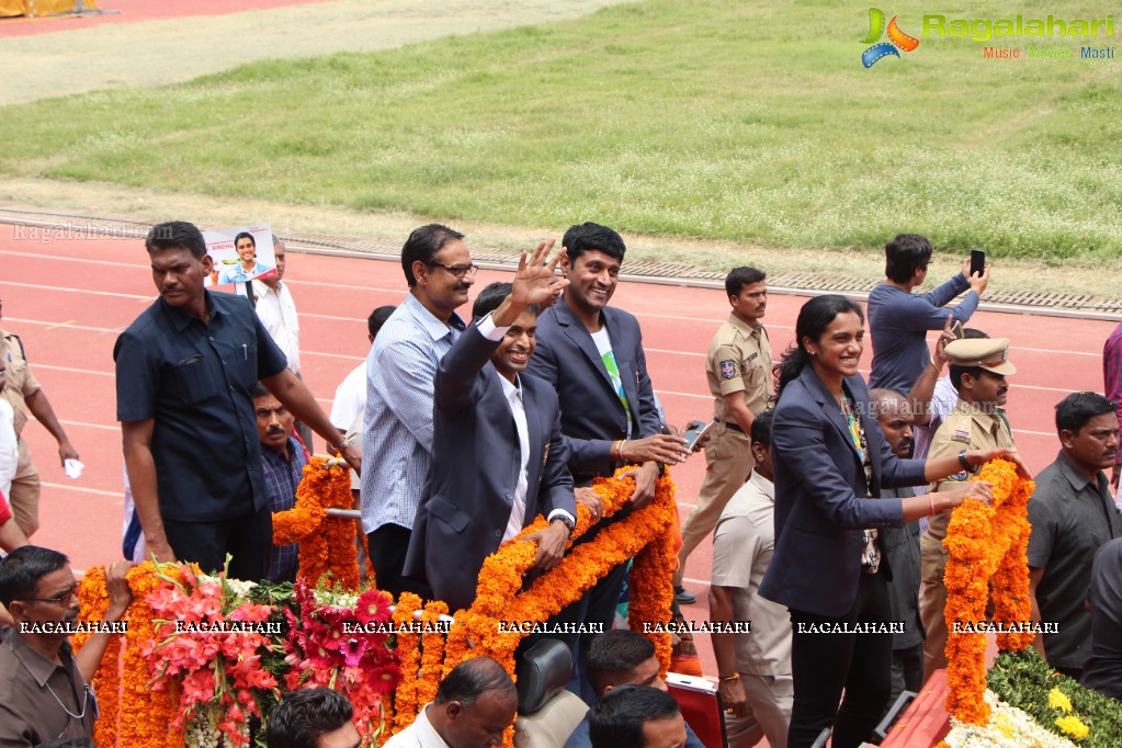 Grand Felicitation to Rio Olympics Silver Medalist PV Sindhu at Gachibowli Stadium