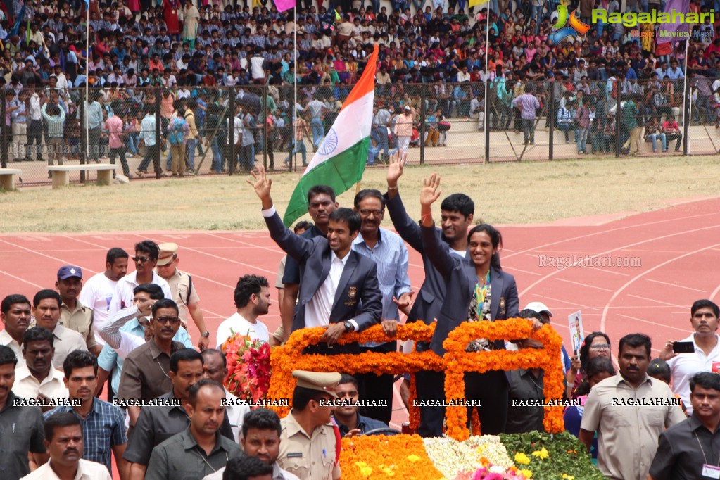 Grand Felicitation to Rio Olympics Silver Medalist PV Sindhu at Gachibowli Stadium