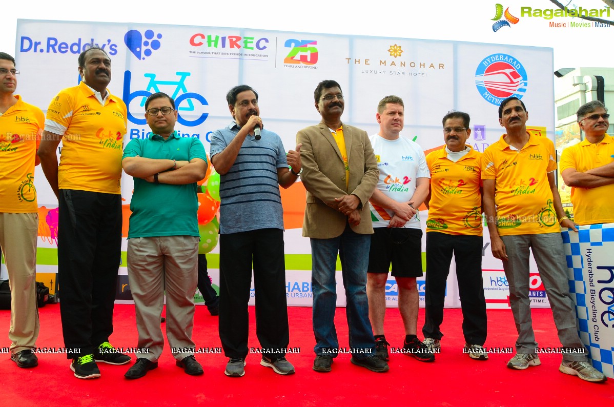 Hyderabad Bicycling Club's 'Chak De India Ride 2' Flags Off at Gachibowli Bike Station