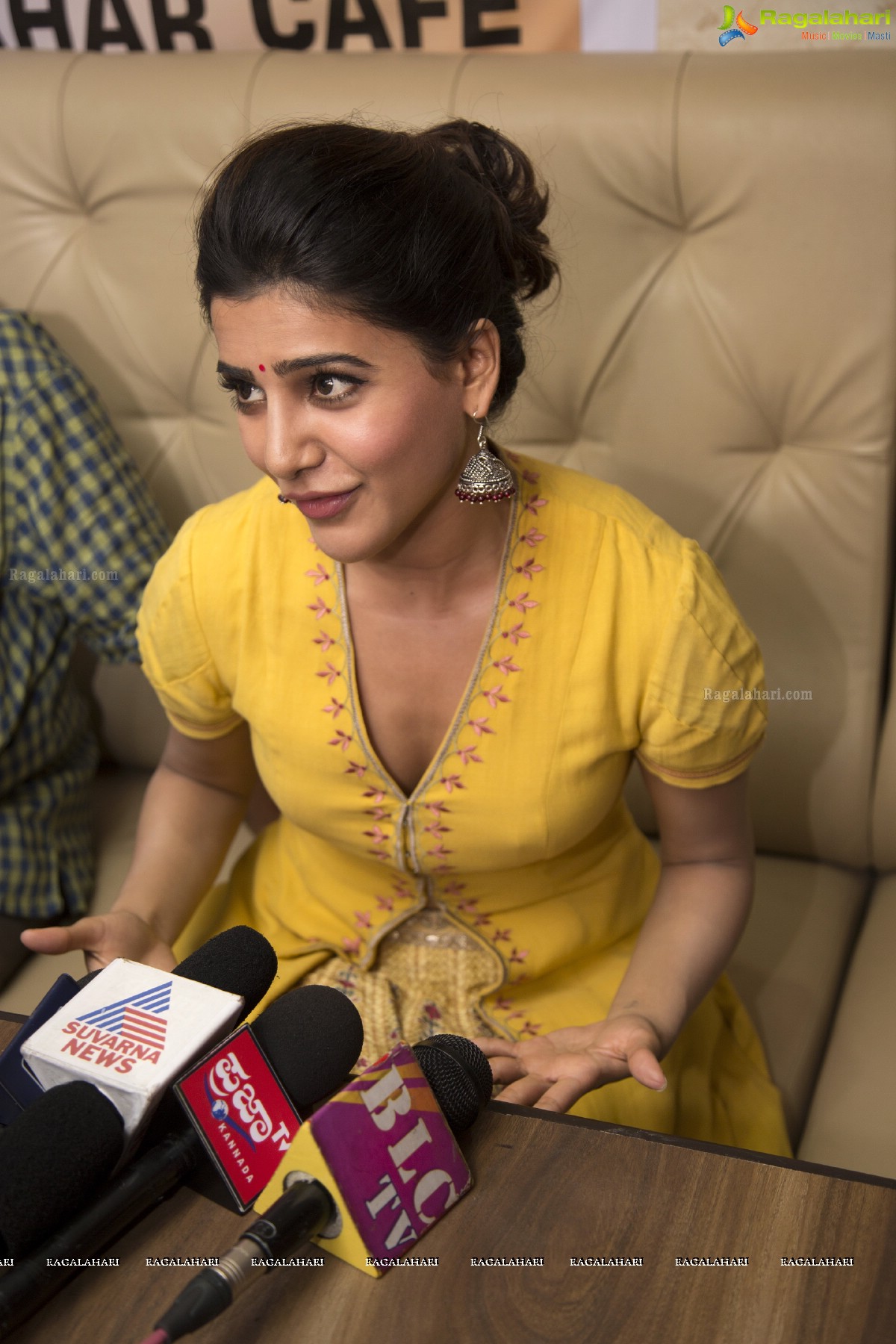 Samantha launches Bahar Cafe, Marathahalli, Bengaluru