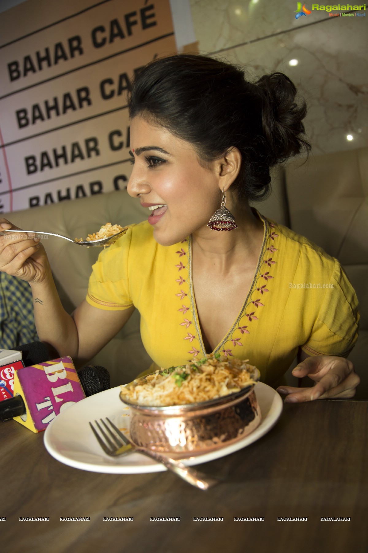 Samantha launches Bahar Cafe, Marathahalli, Bengaluru