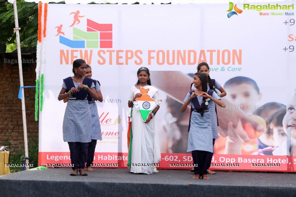 Independence Day Celebrations at Audiah Govt High School by New Steps Foundation (NSF)