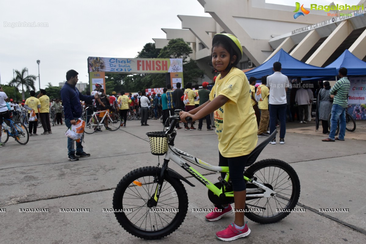 Chak De India Ride by Hyderabad Bicycling Club and CII at HITEX