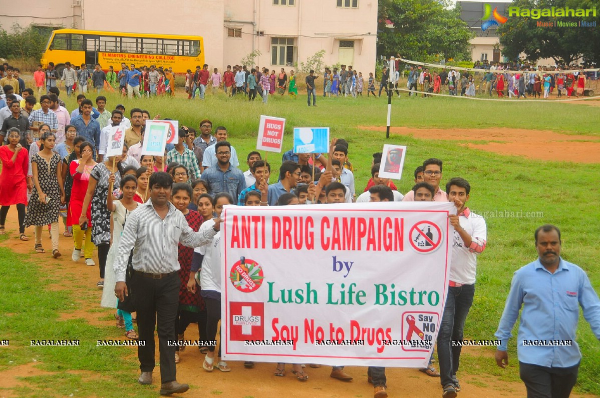 Lush Life Bistro Organised Anti Drug Campaign Walk 'Say No To Drugs' 