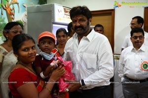 Flagging off Nandamuri Balakrishna