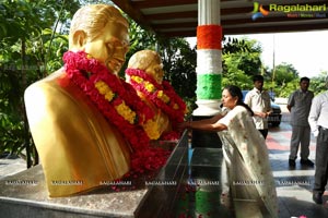 Flagging off Nandamuri Balakrishna