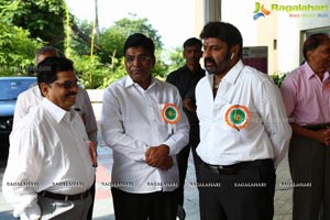 Flagging off Nandamuri Balakrishna