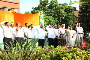 Flagging off Nandamuri Balakrishna