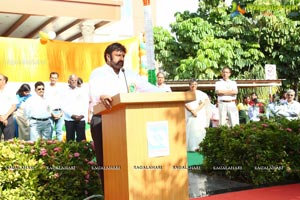 Flagging off Nandamuri Balakrishna