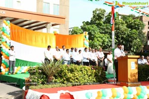 Flagging off Nandamuri Balakrishna