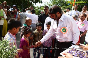 Flagging off Nandamuri Balakrishna