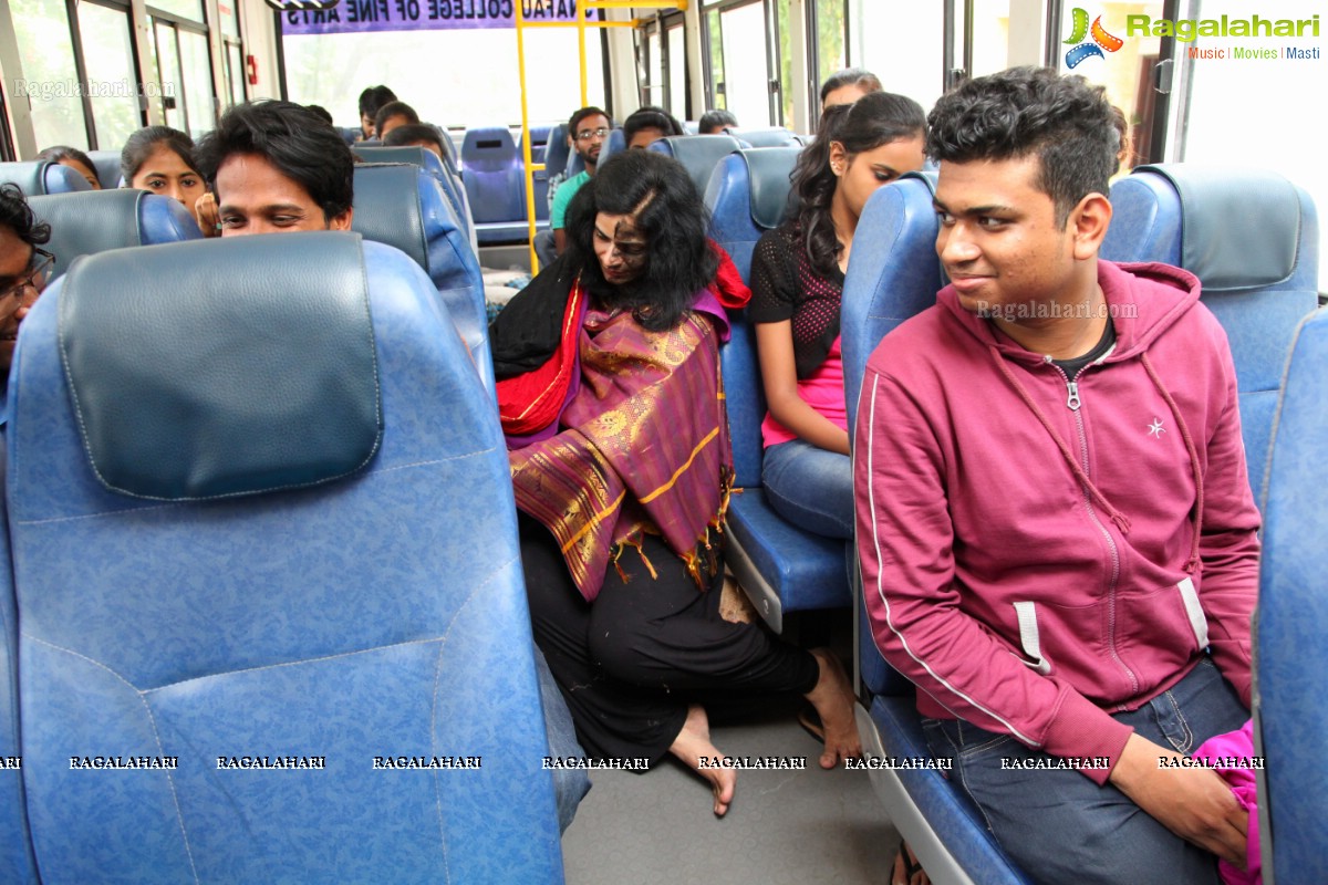 “Performance Art” in a Moving Bus to Respect Women at JNFAU