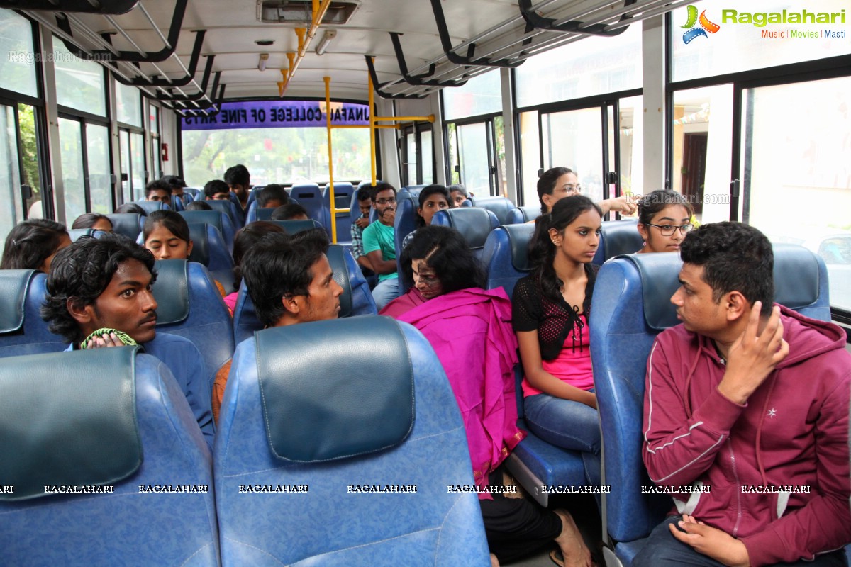 “Performance Art” in a Moving Bus to Respect Women at JNFAU