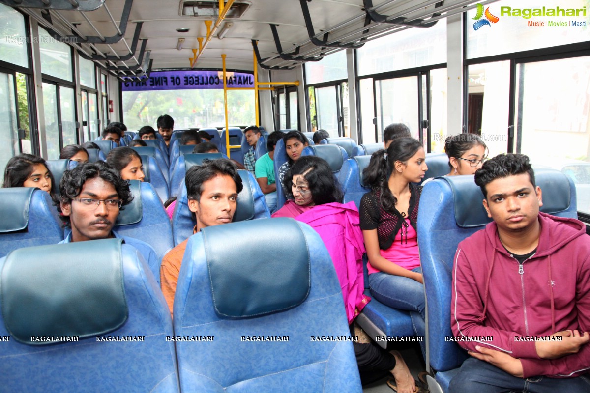 “Performance Art” in a Moving Bus to Respect Women at JNFAU