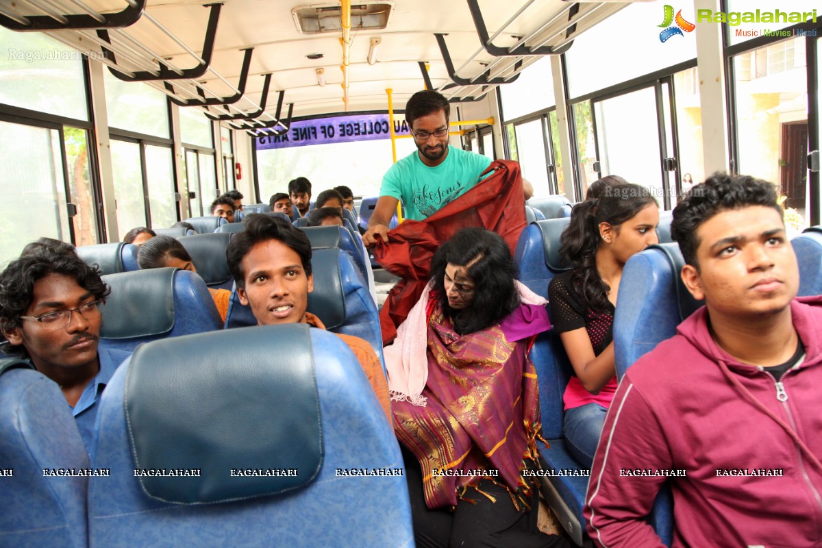 “Performance Art” in a Moving Bus to Respect Women at JNFAU