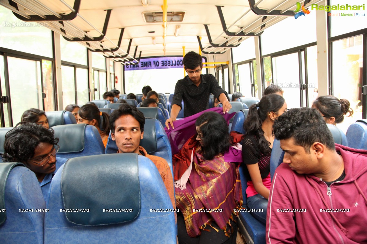 “Performance Art” in a Moving Bus to Respect Women at JNFAU