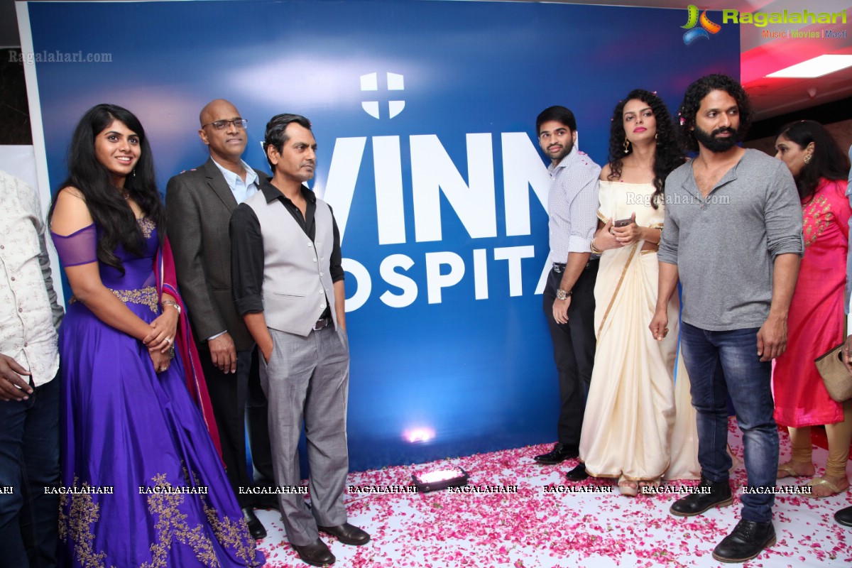 Vinn Hospital Logo Launch by Babumoshai Bandookbaaz Cast