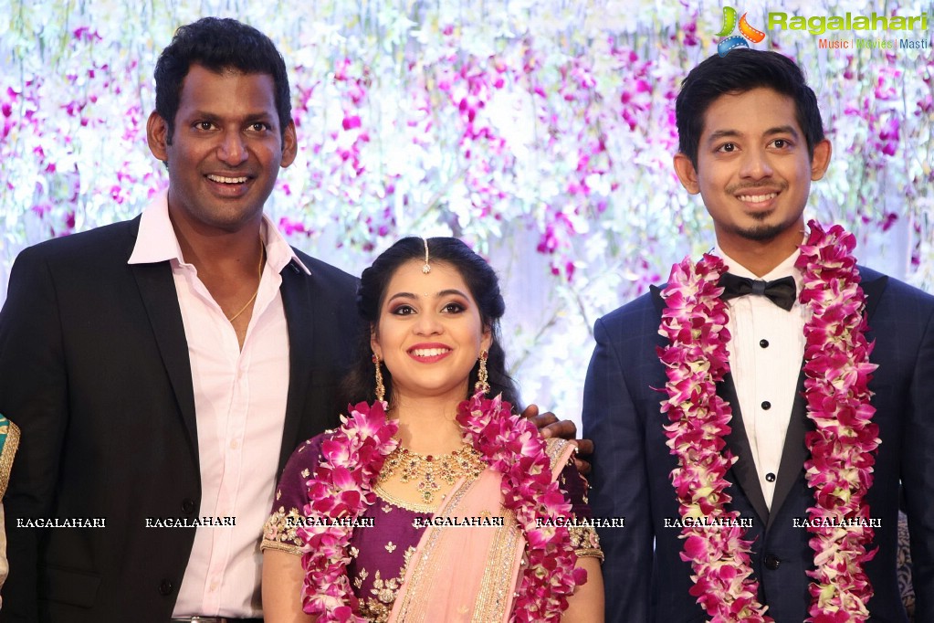 Vishal's Sister Aishwarya Reddy - Vummidi Kritish Wedding Reception