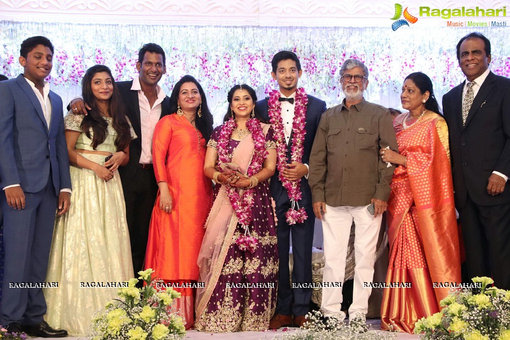 Vishal's Sister Aishwarya Reddy - Vummidi Kritish Wedding Reception