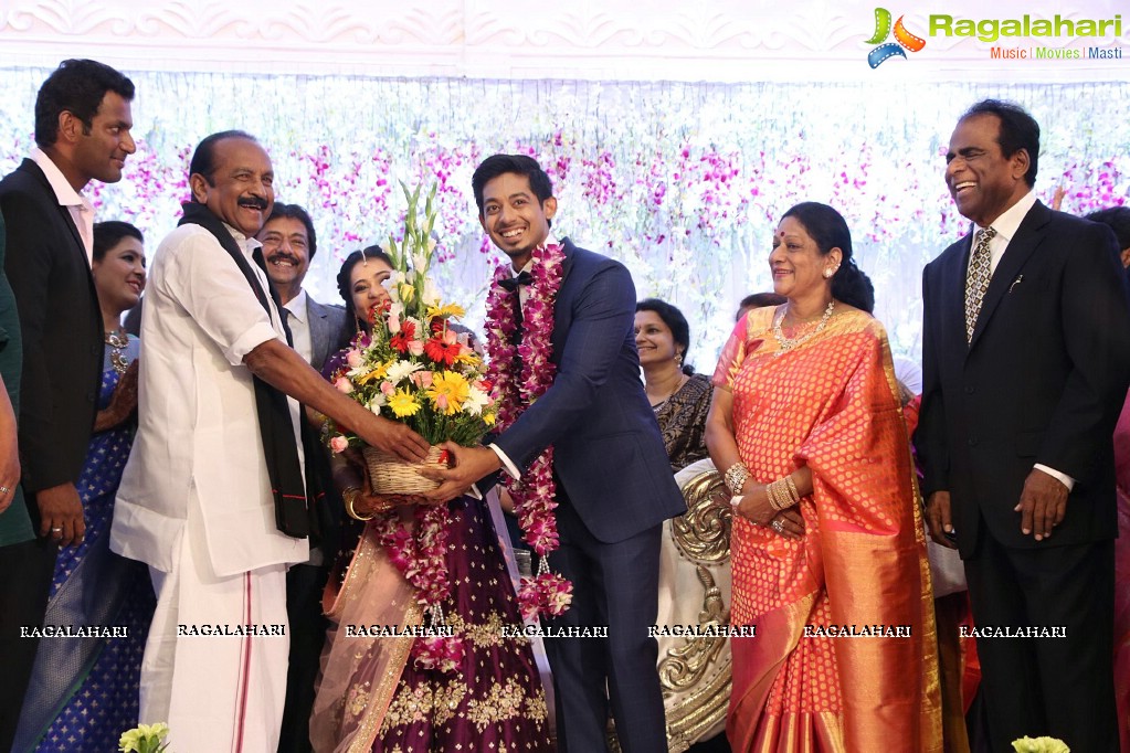 Vishal's Sister Aishwarya Reddy - Vummidi Kritish Wedding Reception