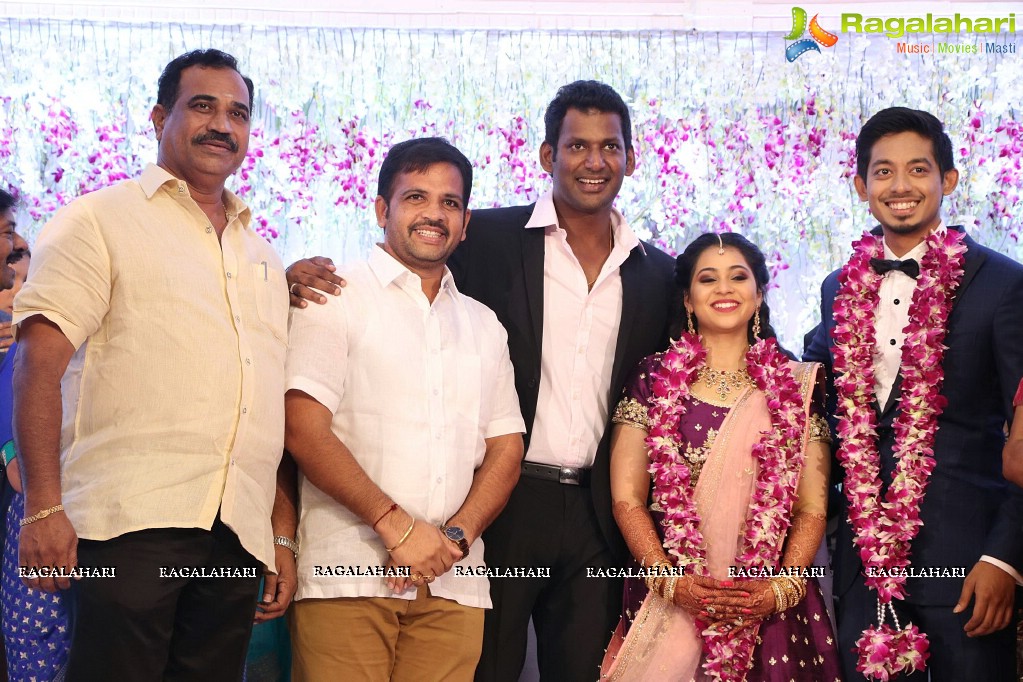 Vishal's Sister Aishwarya Reddy - Vummidi Kritish Wedding Reception