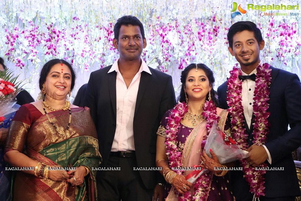 Vishal's Sister Aishwarya Reddy - Vummidi Kritish Wedding Reception