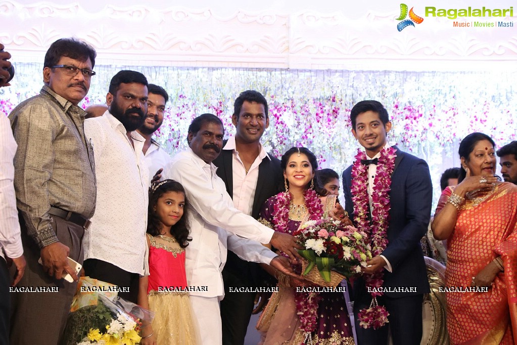 Vishal's Sister Aishwarya Reddy - Vummidi Kritish Wedding Reception