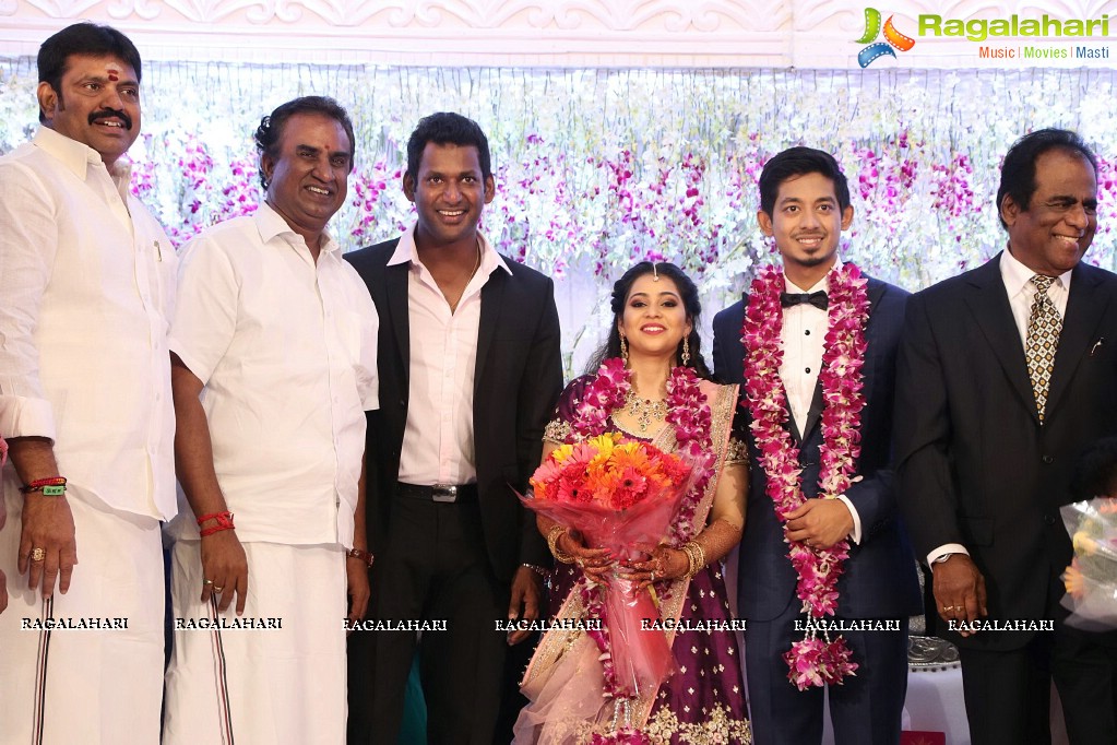 Vishal's Sister Aishwarya Reddy - Vummidi Kritish Wedding Reception