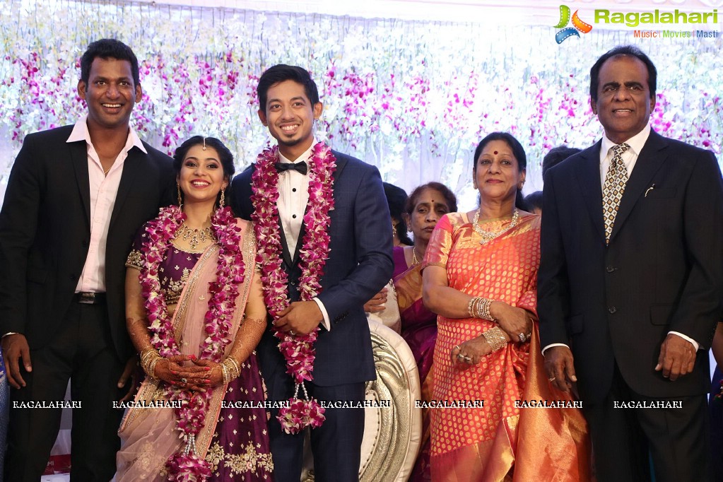 Vishal's Sister Aishwarya Reddy - Vummidi Kritish Wedding Reception