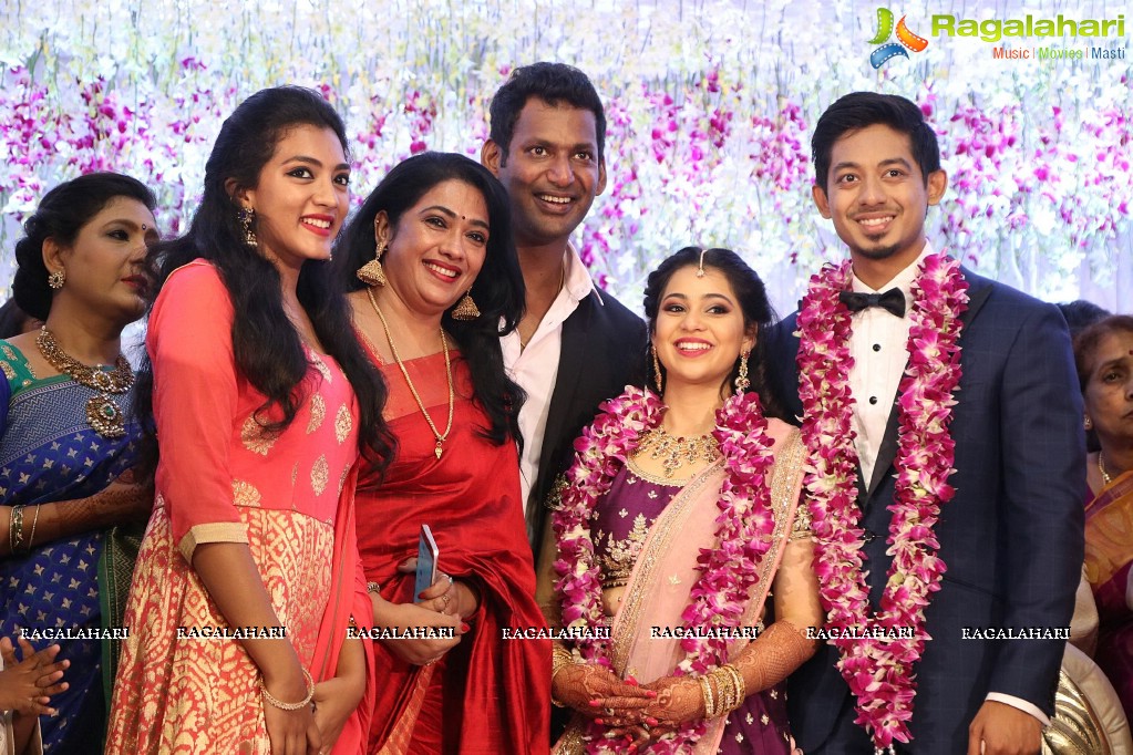 Vishal's Sister Aishwarya Reddy - Vummidi Kritish Wedding Reception