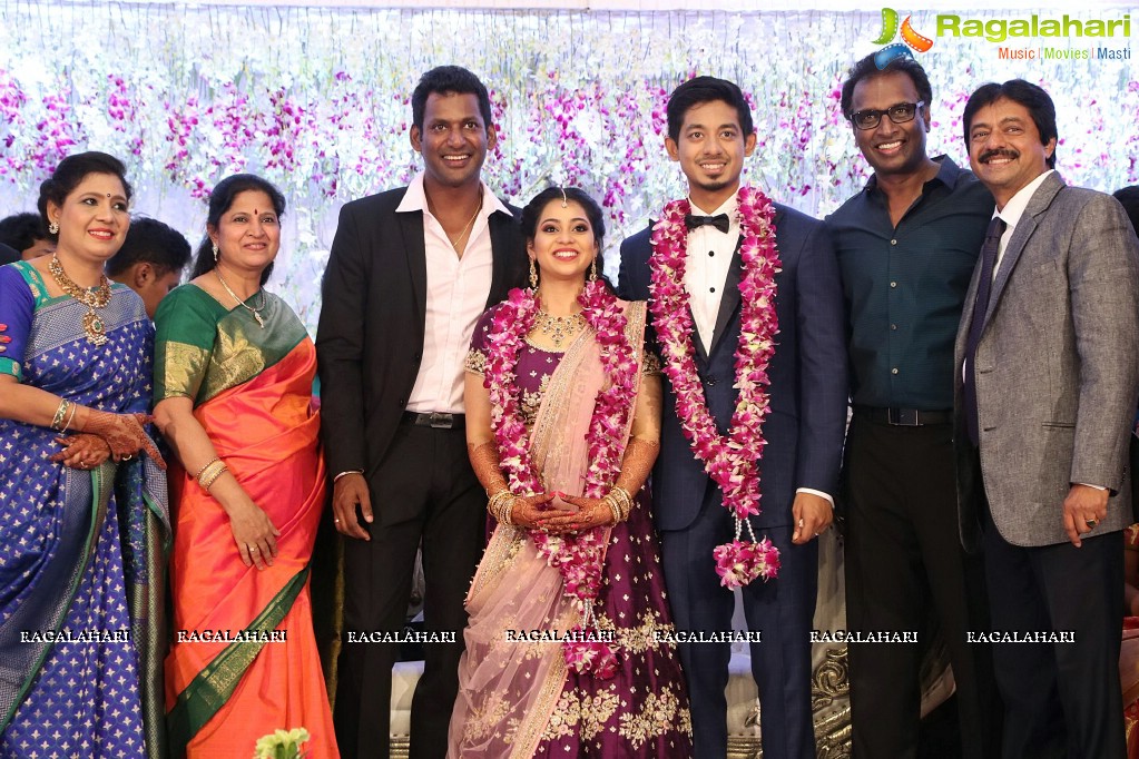 Vishal's Sister Aishwarya Reddy - Vummidi Kritish Wedding Reception