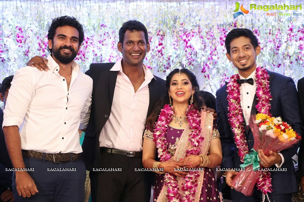 Vishal's Sister Aishwarya Reddy - Vummidi Kritish Wedding Reception