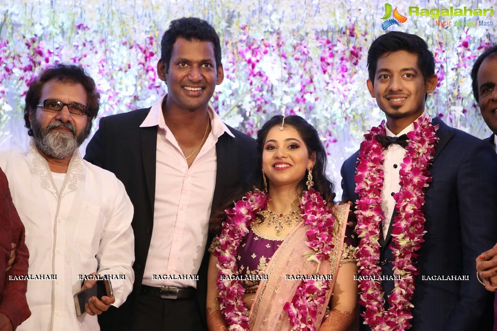 Vishal's Sister Aishwarya Reddy - Vummidi Kritish Wedding Reception