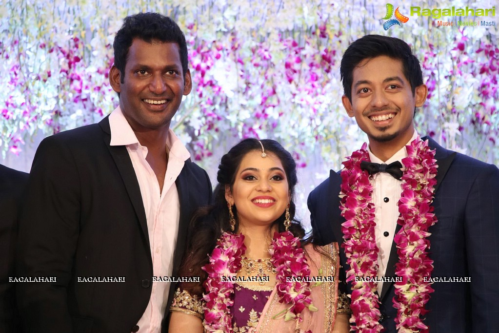 Vishal's Sister Aishwarya Reddy - Vummidi Kritish Wedding Reception