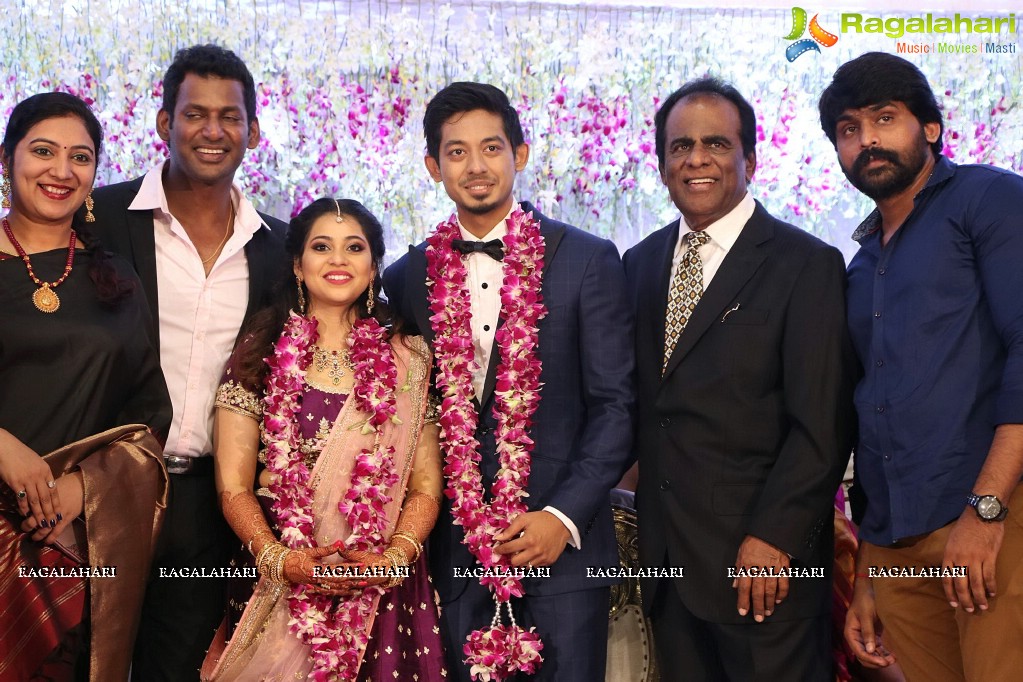 Vishal's Sister Aishwarya Reddy - Vummidi Kritish Wedding Reception