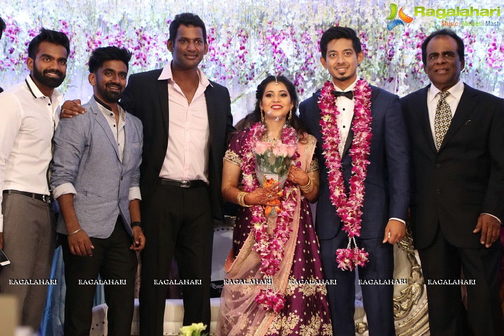 Vishal's Sister Aishwarya Reddy - Vummidi Kritish Wedding Reception