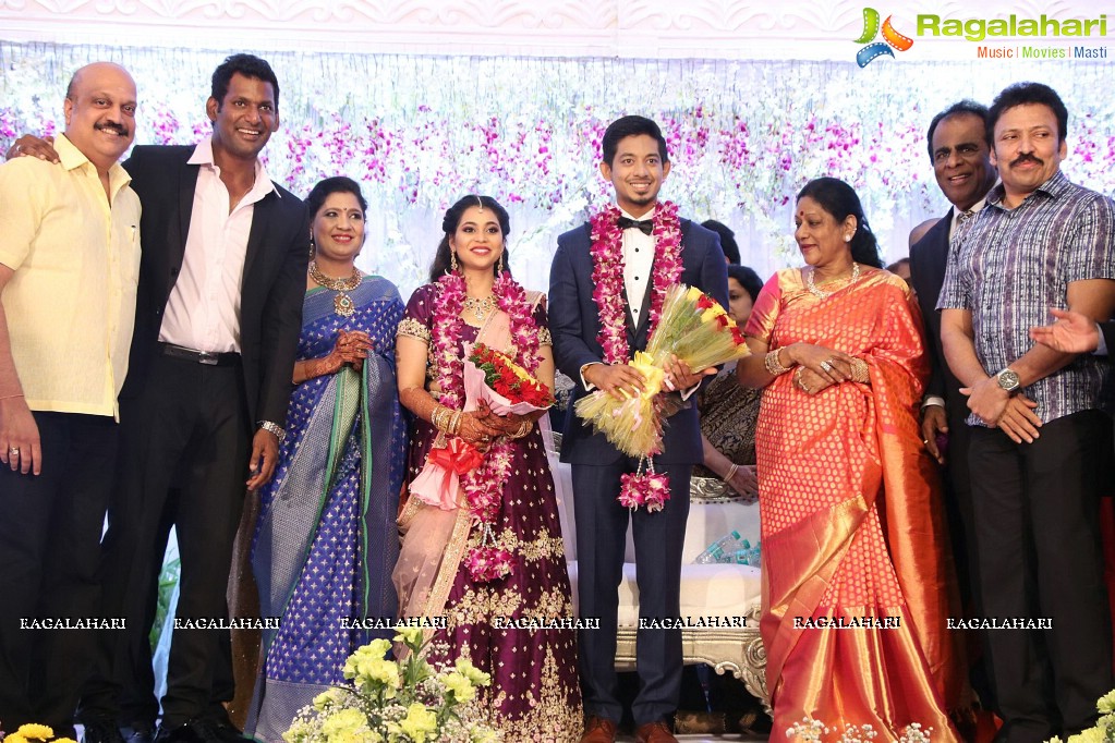 Vishal's Sister Aishwarya Reddy - Vummidi Kritish Wedding Reception