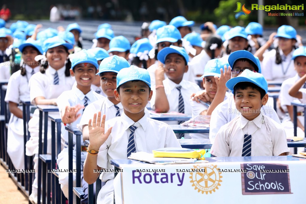 Distribution of 2802 School Benches for Govt Schools at G. Narayanamma Institute of Technology & Science, Hyderabad