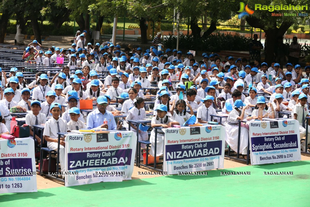 Distribution of 2802 School Benches for Govt Schools at G. Narayanamma Institute of Technology & Science, Hyderabad