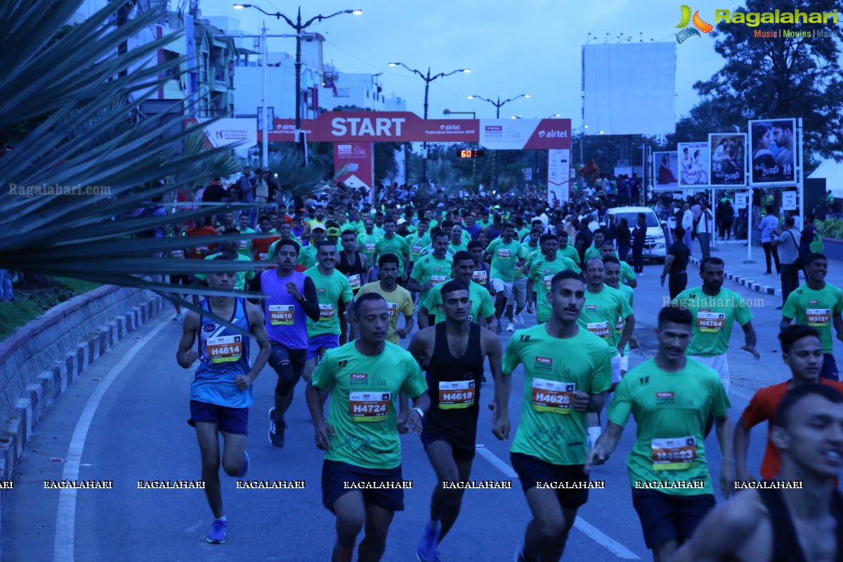 Airtel Hyderabad Marathon 2018 - FM, HM, 10K Run