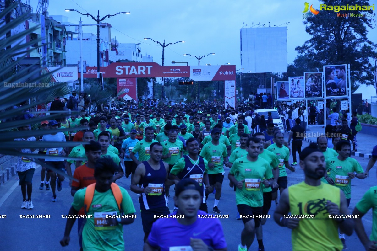 Airtel Hyderabad Marathon 2018 - FM, HM, 10K Run