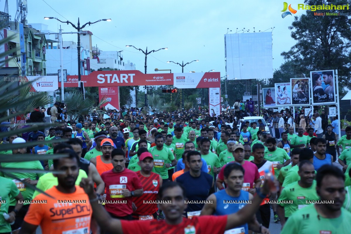 Airtel Hyderabad Marathon 2018 - FM, HM, 10K Run