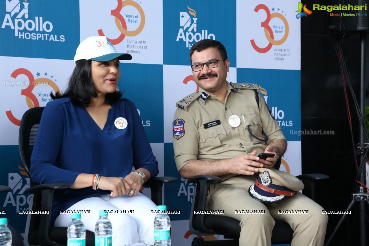 Apollo, Hyderabad, Commemorates 30 years of 'Touching lives' by Sensitizing Public on Road Safety!