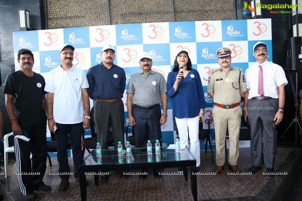 Apollo, Hyderabad, Commemorates 30 years of 'Touching lives' by Sensitizing Public on Road Safety!