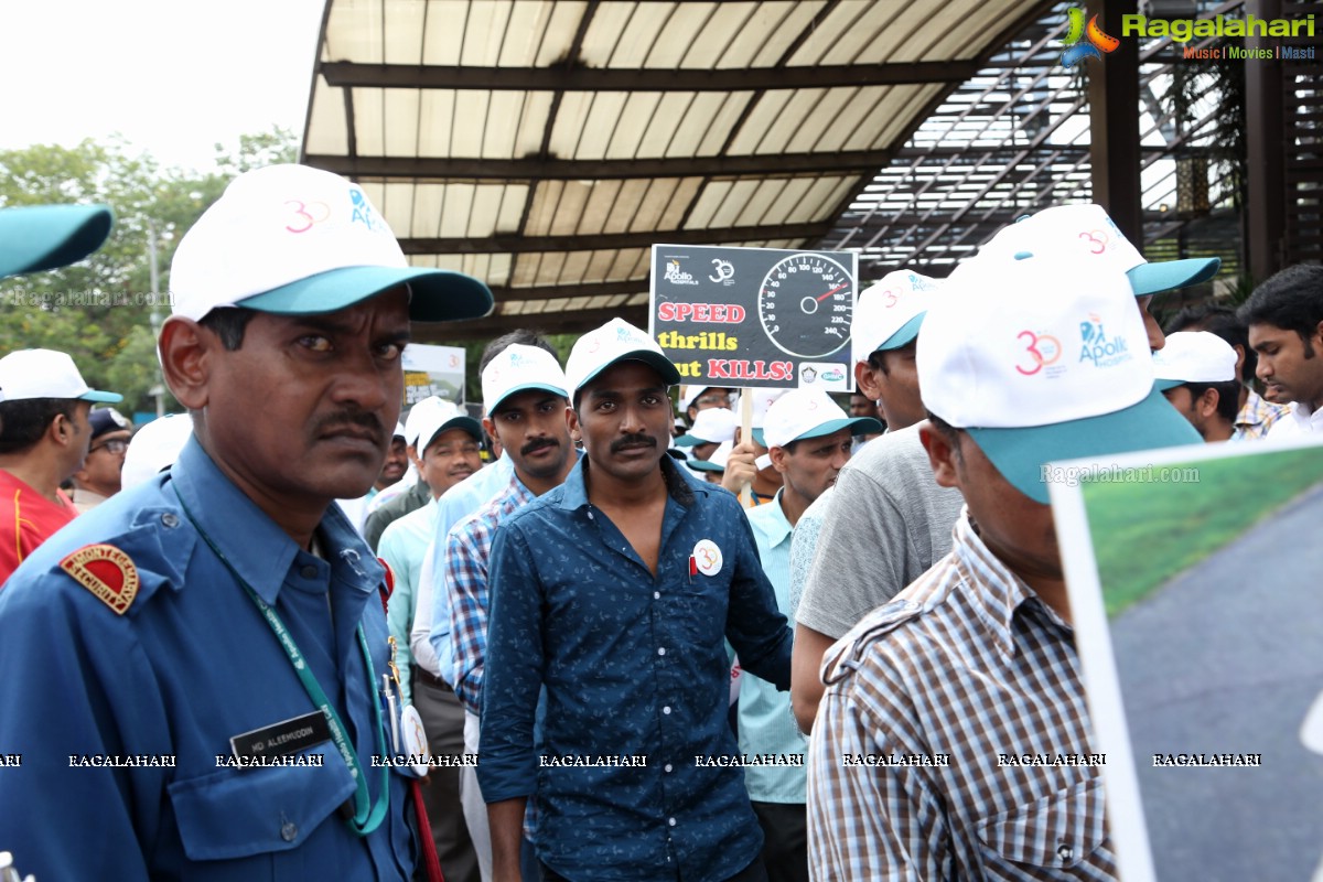 Apollo, Hyderabad, Commemorates 30 years of 'Touching lives' by Sensitizing Public on Road Safety!