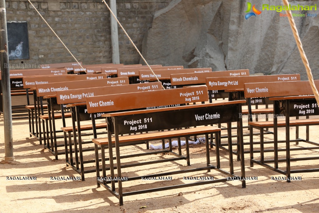 Project 511 - Donation of 25,000 benches for Govt Schools at Govt High School, Banjara Hills, Hyderabad