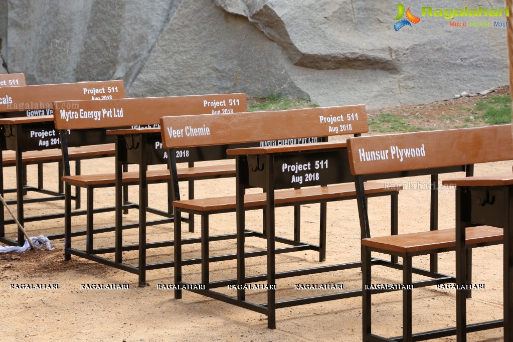 Project 511 - Donation of 25,000 benches for Govt Schools at Govt High School, Banjara Hills, Hyderabad